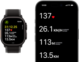 Live Workout metrics on Apple Watch Ultra 3 and iPhone