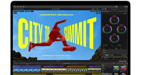 MacBook Air screen showing video editing to demonstrate M5 chip capabilities