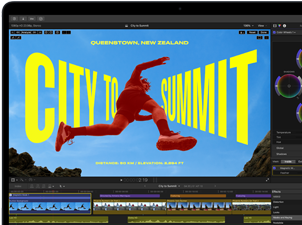 MacBook Air screen showing video editing to demonstrate M5 chip capabilities